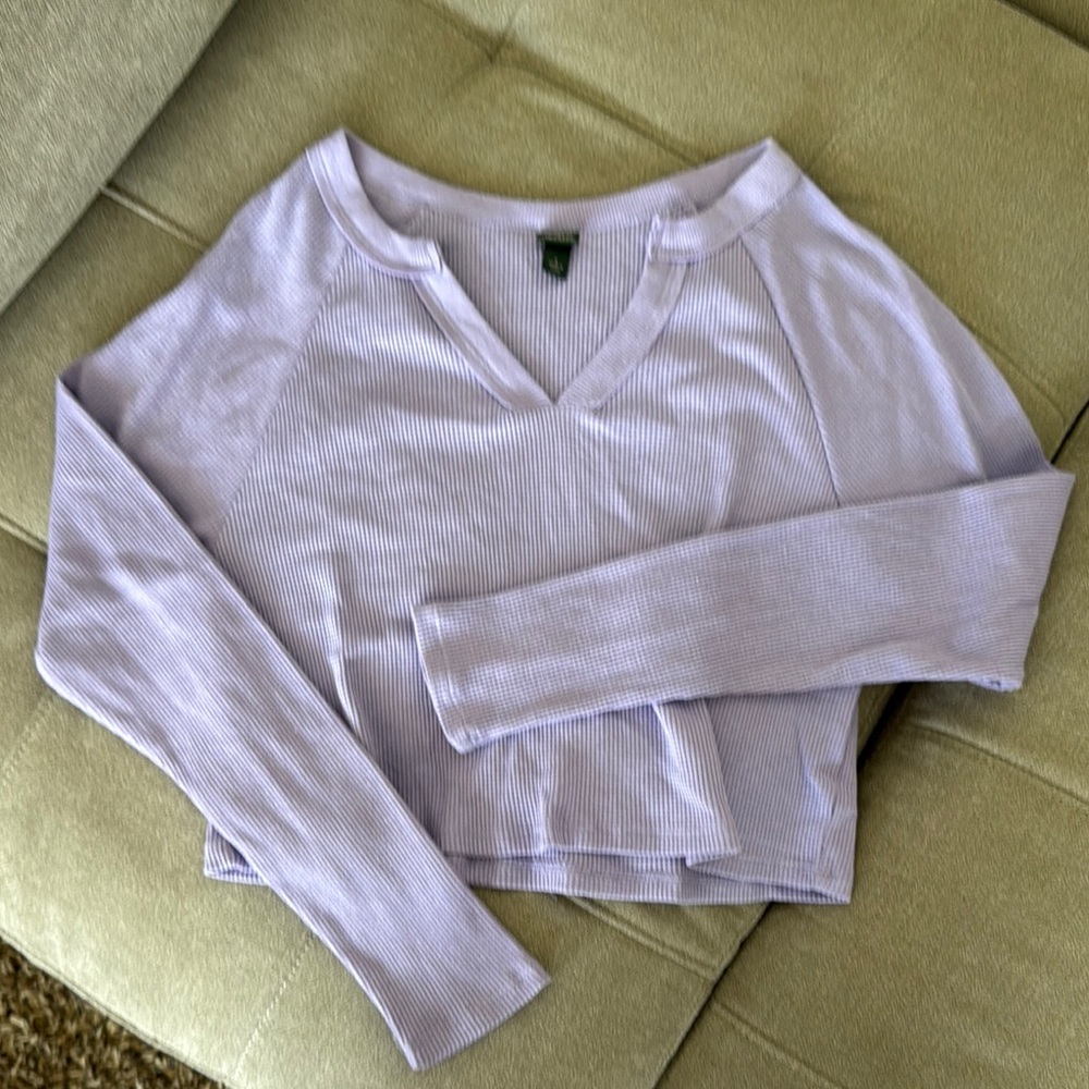 Wild Fable Light Purple Ribbed Top